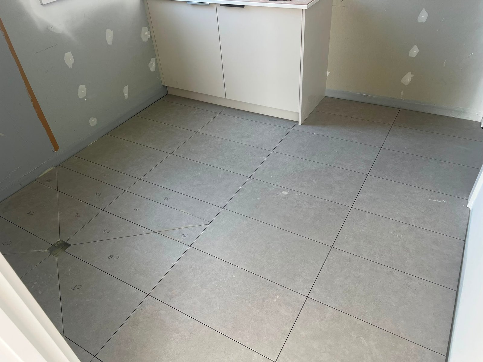Floor tile installation