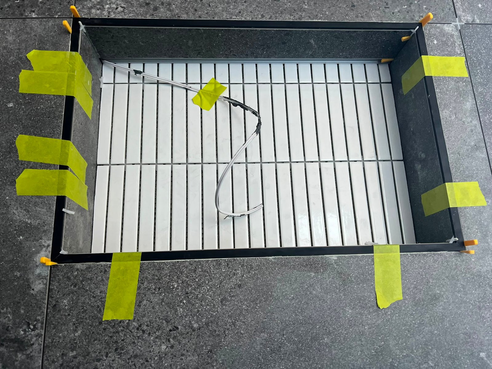Shower waterproofing and corner detailing in Geelong