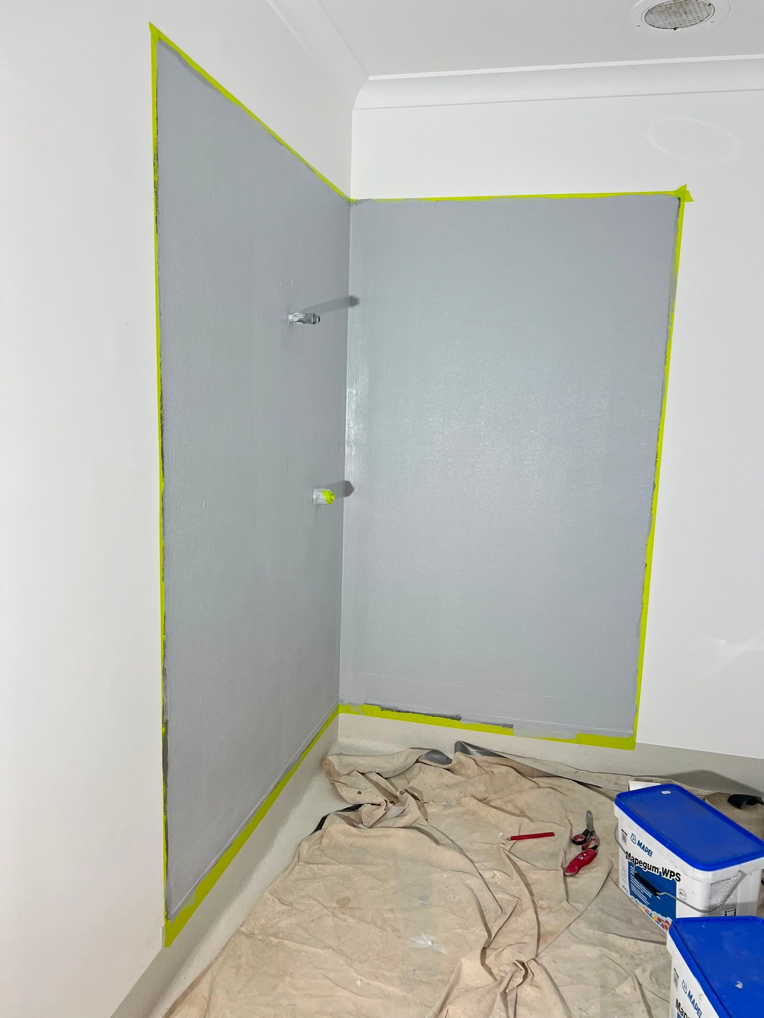 Bathroom waterproofing preparation before tiling in Geelong